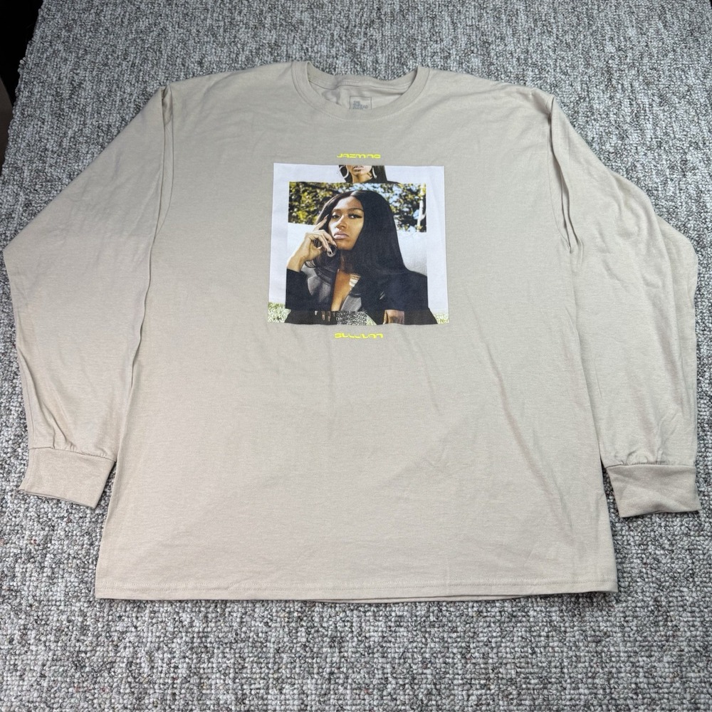 The Thread Shop Shirt Mens XL Jazmine Sullivan Heaux Tales Long Sleeve Beige